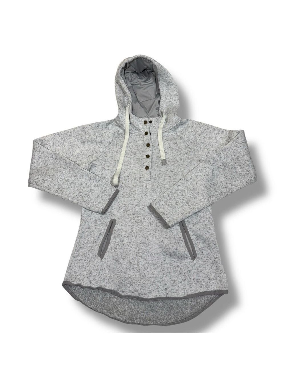 Thread & Supply Women’s Dillon Quarter Snap Fleece Pullover Gray Size Small
